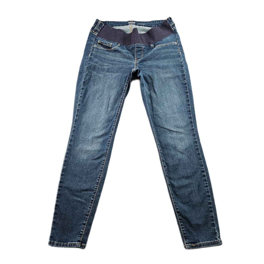 Signature by Levi‎ Strauss & Co. Maternity Skinny Jeans Womens Large Blue Denim